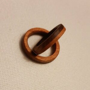 anillo de madera Campestre nogal español y cerezo