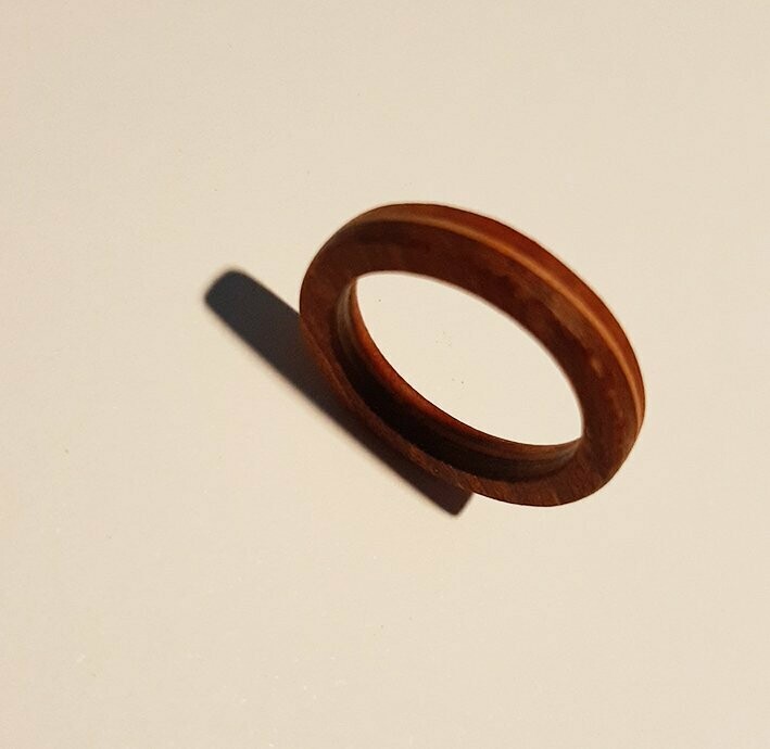 Anillo de madera Toscana. Cerezo, pino y nogal. - Imagen 3