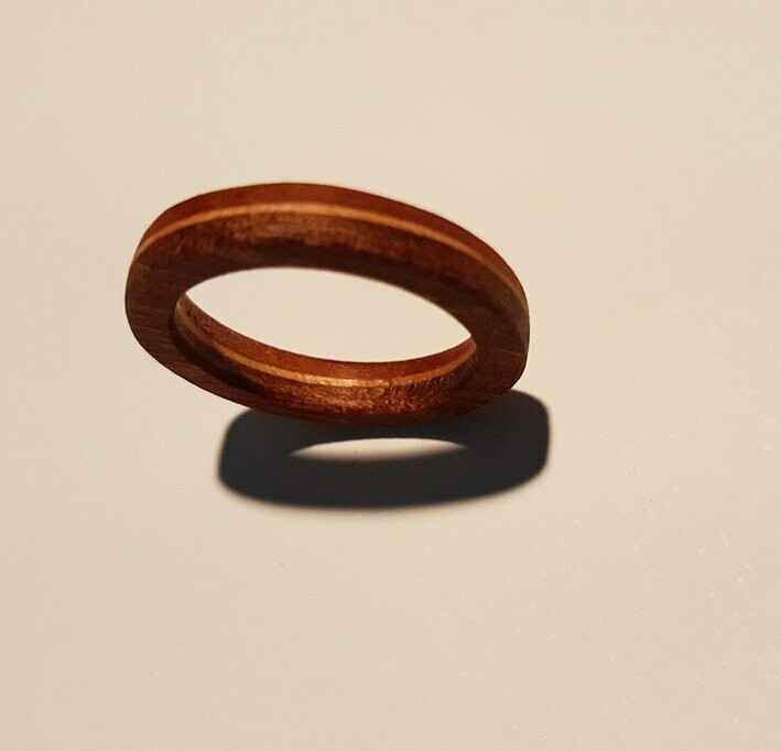 Anillo de madera Toscana. Cerezo, pino y nogal. - Imagen 2