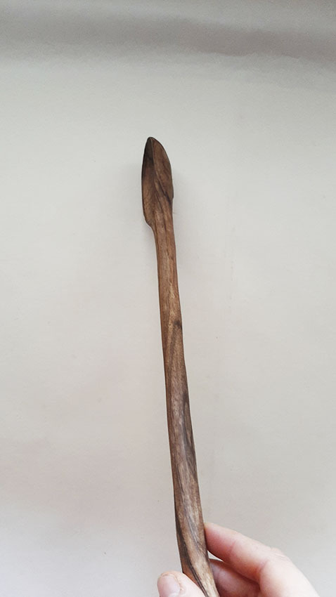Cuchara madera de nogal. Long - Imagen 4