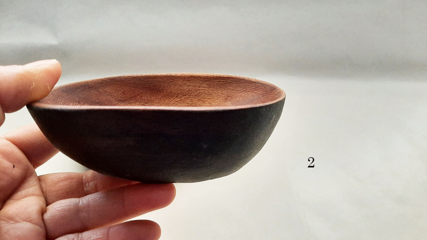 Cuenco de madera caoba. Bicolor - Imagen 6