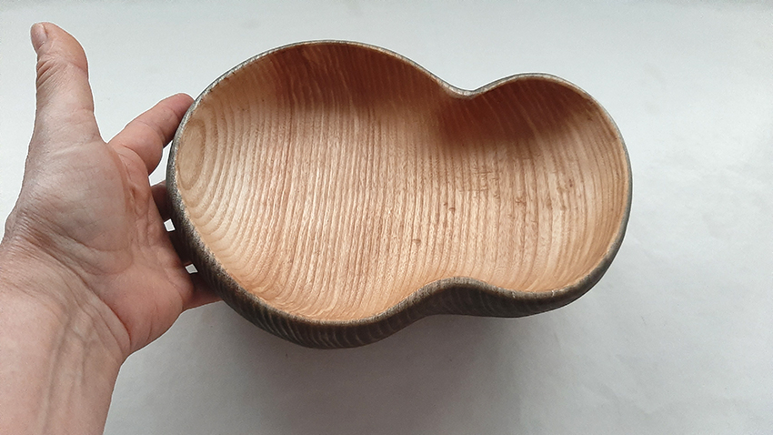 Cuenco trípode madera fresno. Semiebo - Imagen 7