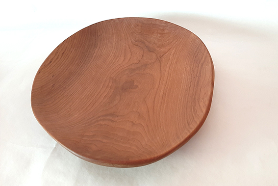 Plato madera de cerezo. Grande y natural - Imagen 8
