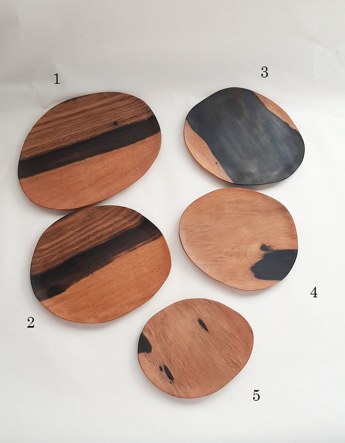 Plato madera ébano grande - Imagen 2