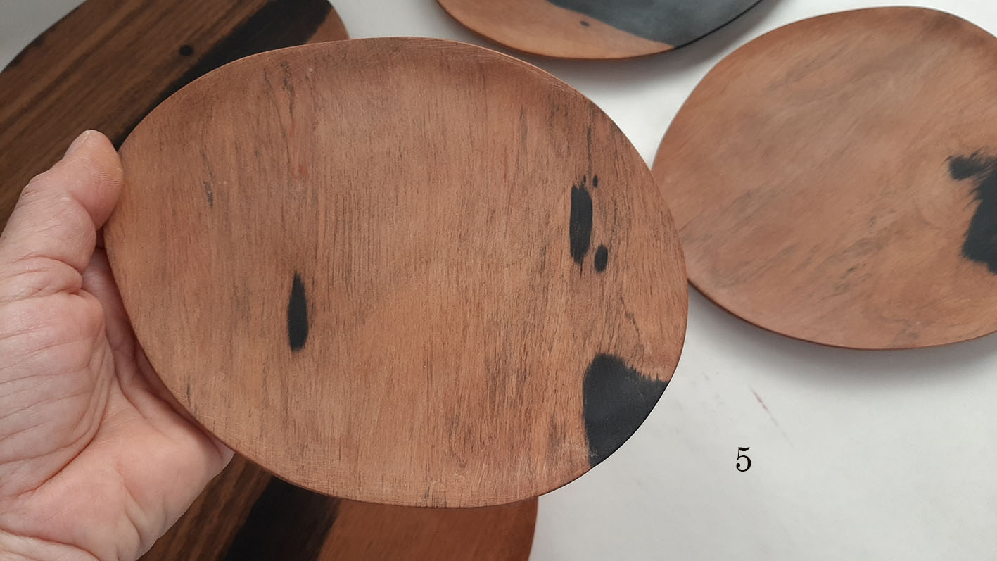 Plato madera ébano grande - Imagen 9