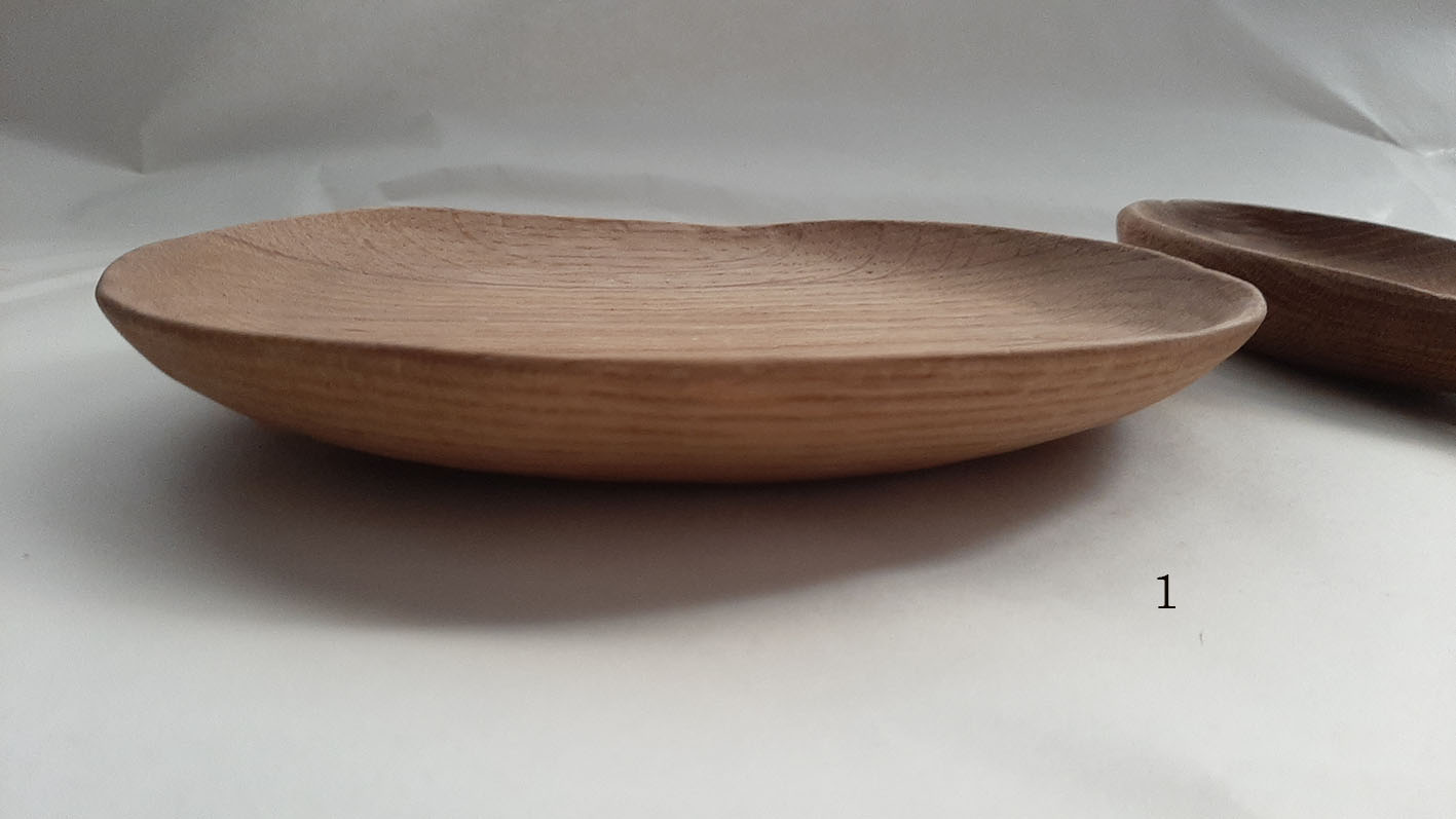 Plato madera de roble. Tres formas - Imagen 4