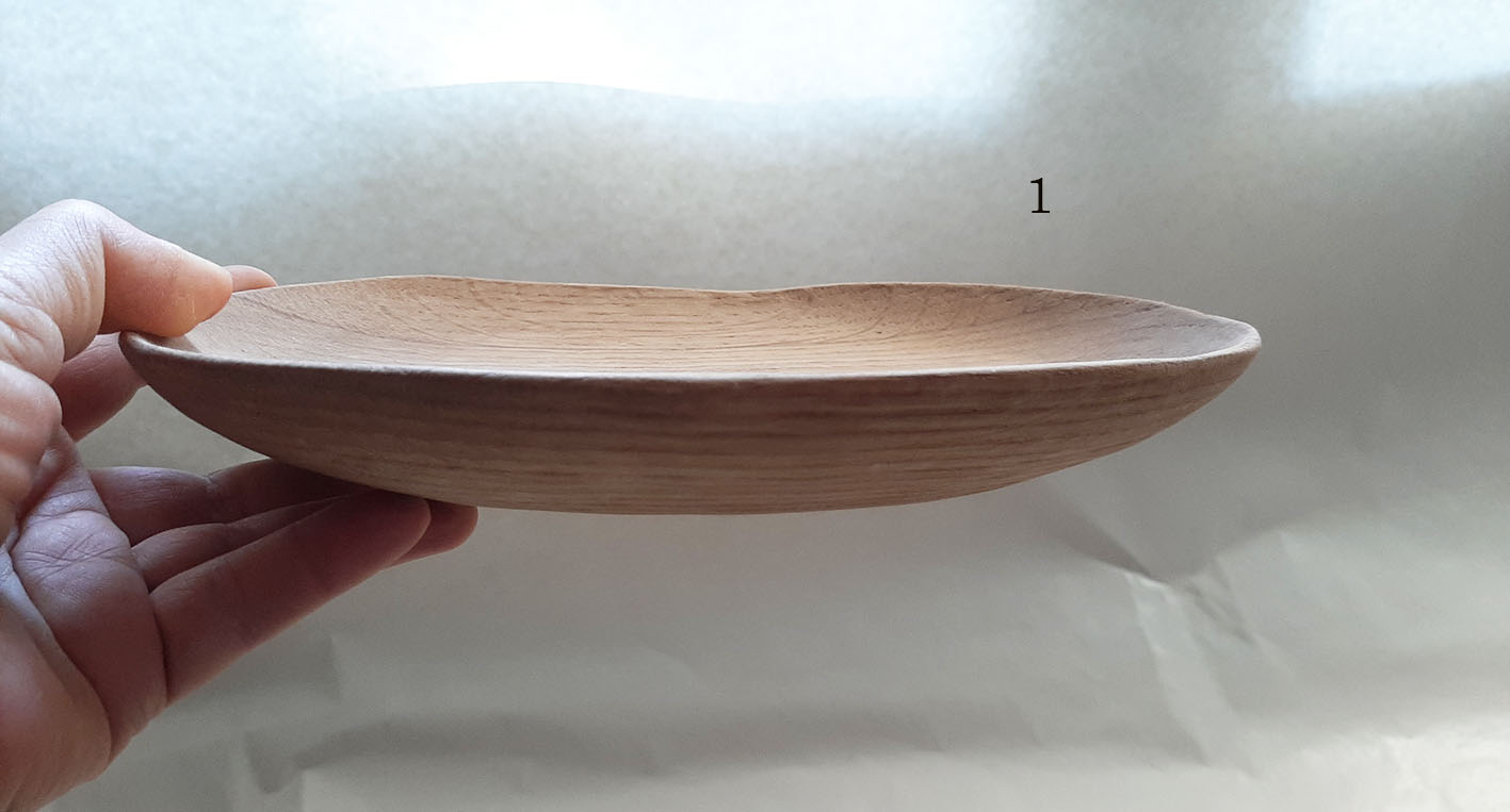 Plato madera de roble. Tres formas - Imagen 6