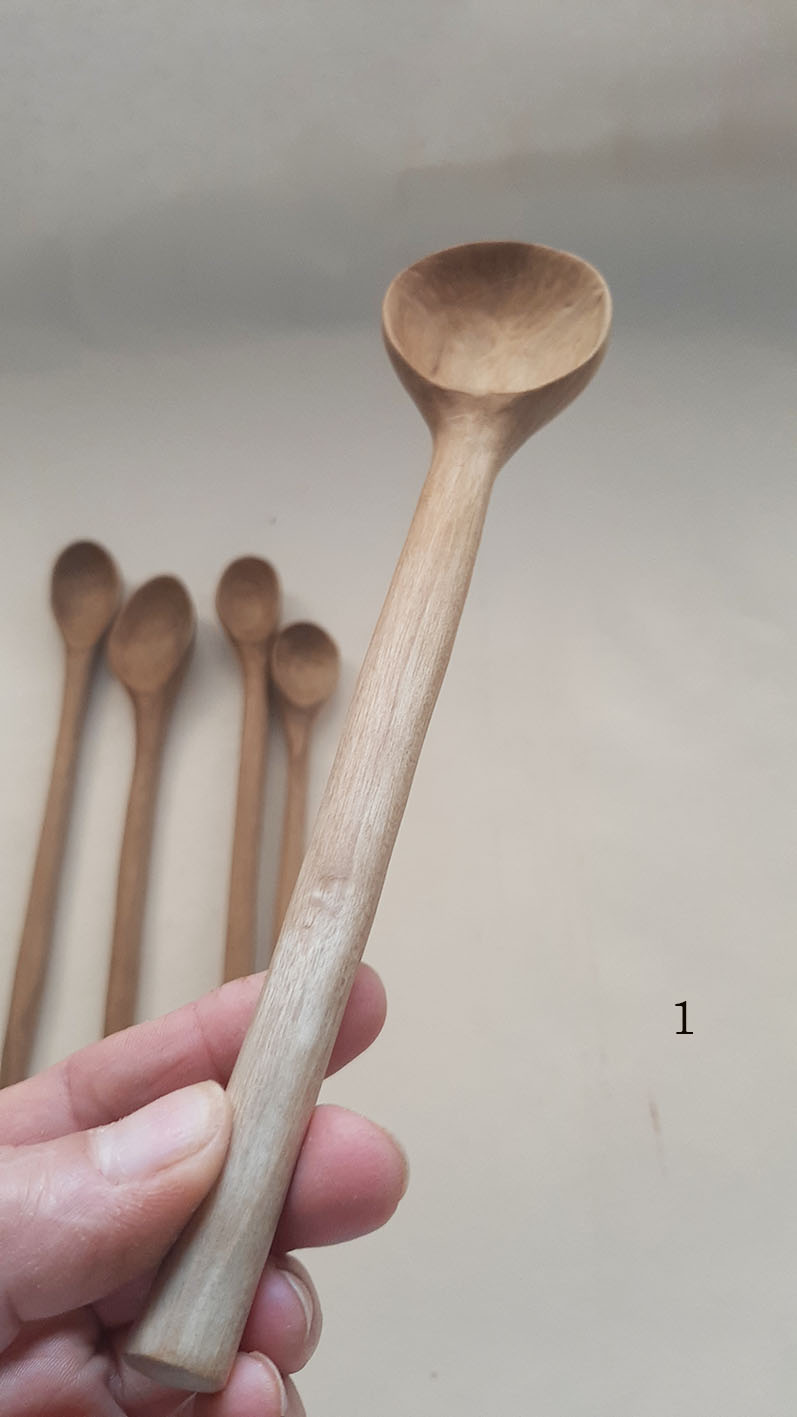 Cuchara madera nogal corta - Imagen 6