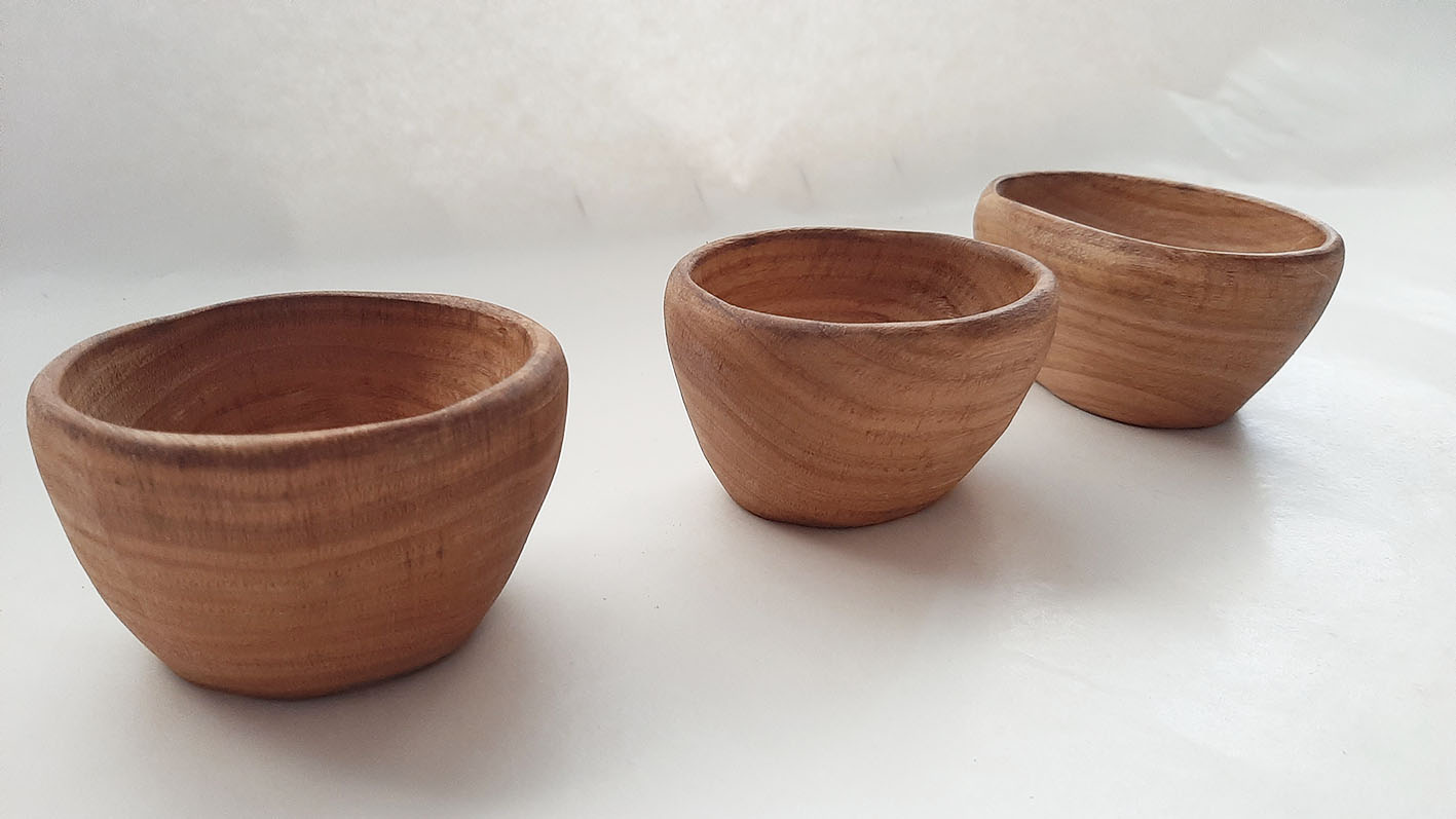 Cuenco madera castaño viejo - Imagen 7