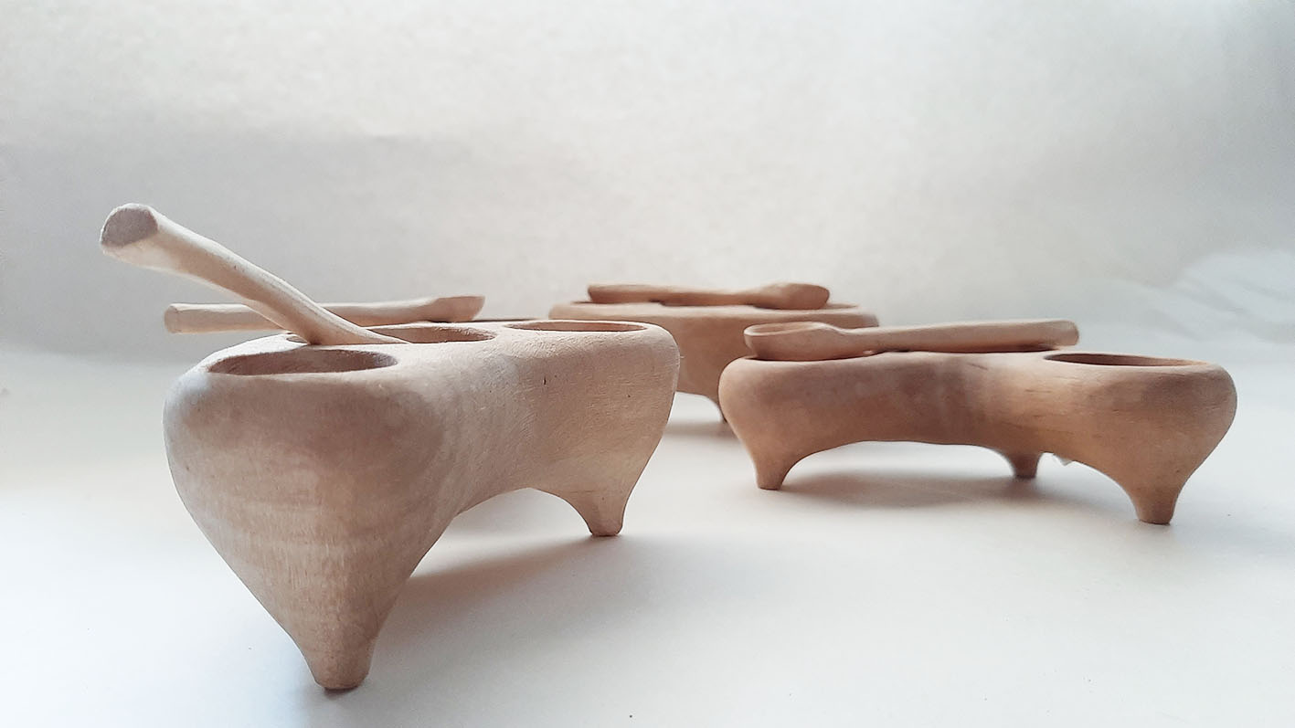 Especiero madera de abedul con cuchara - Imagen 2
