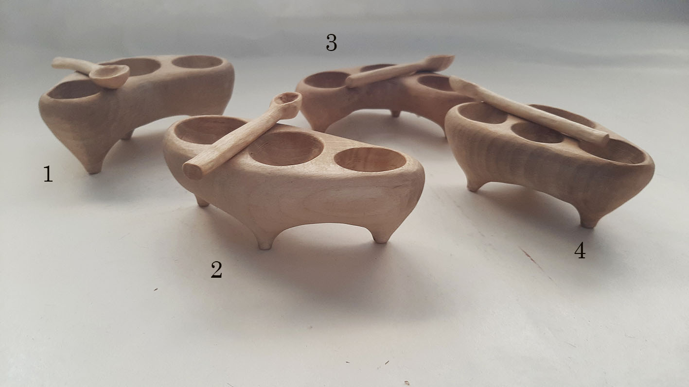 Especiero madera de abedul con cuchara - Imagen 3