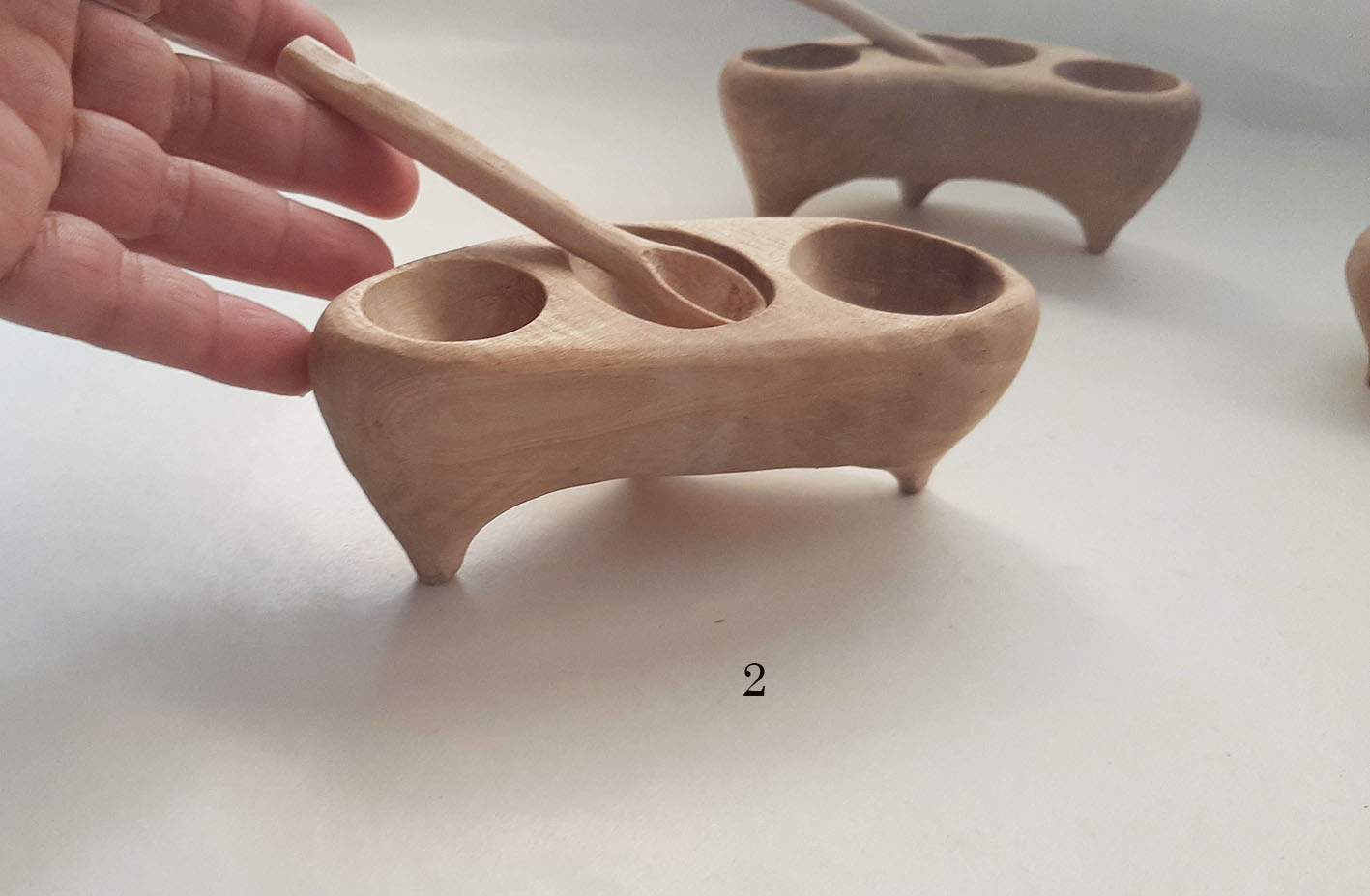 Especiero madera de abedul con cuchara - Imagen 7