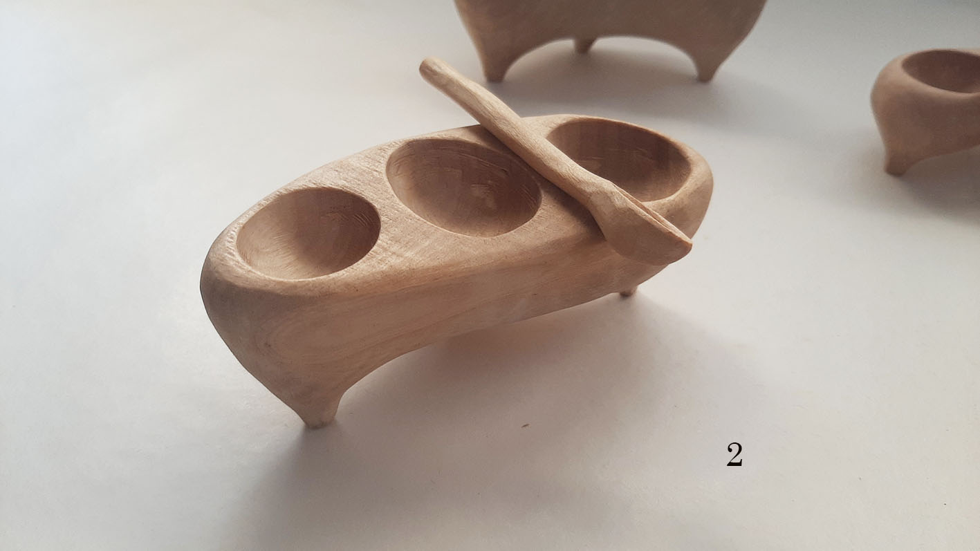 Especiero madera de abedul con cuchara - Imagen 8