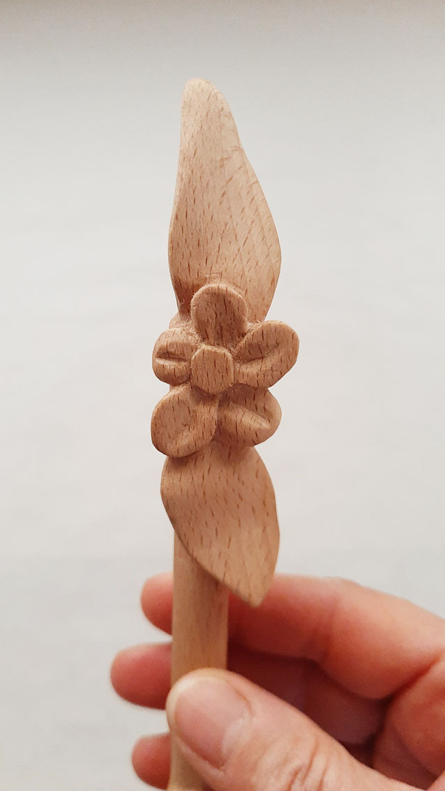 Cuchara madera haya Flor - Imagen 12