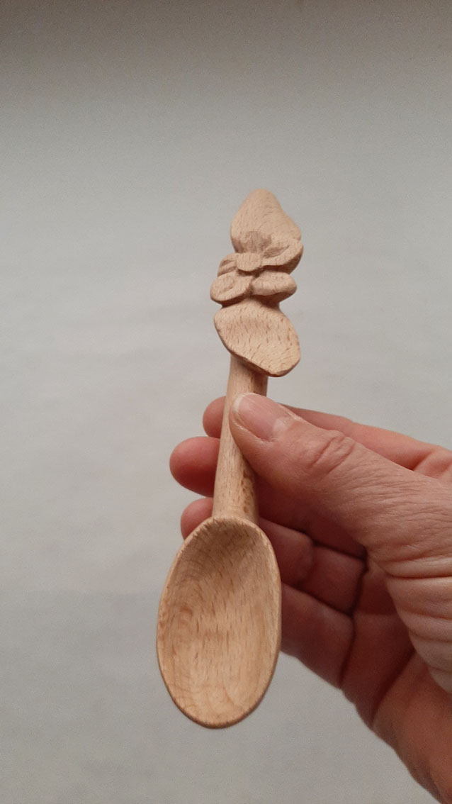 Cuchara madera haya Flor