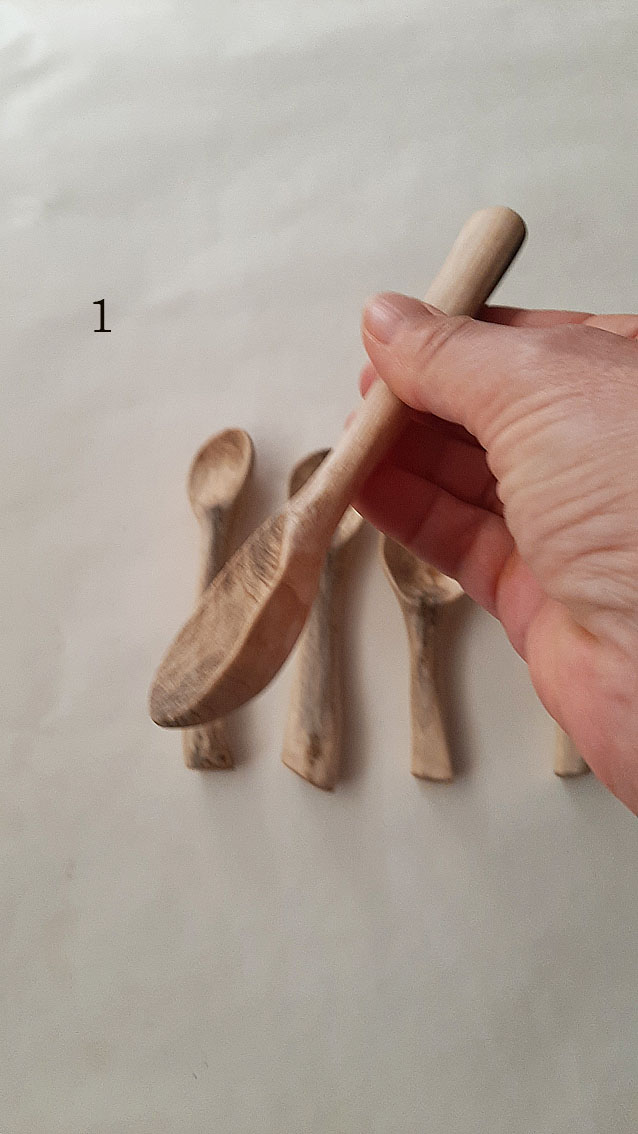 Cuchara pequeña madera laurel - Imagen 5
