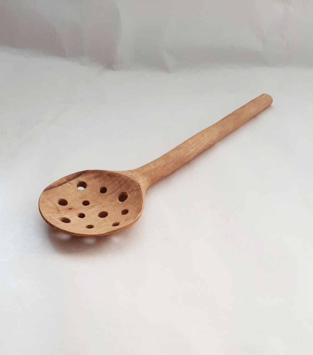 Cuchara espumadera madera roble - Imagen 4