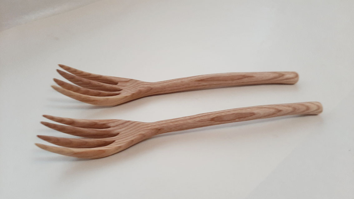 Tenedor grande madera fresno. Arnim - Imagen 3
