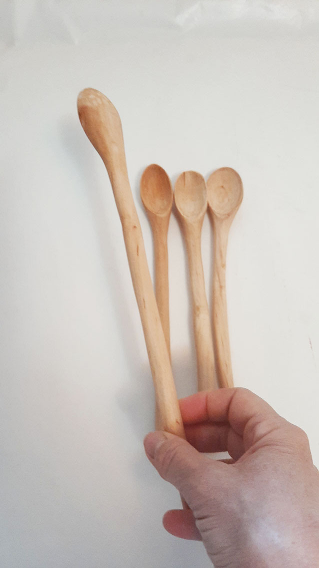 Cuchara larga madera abedul - Imagen 5