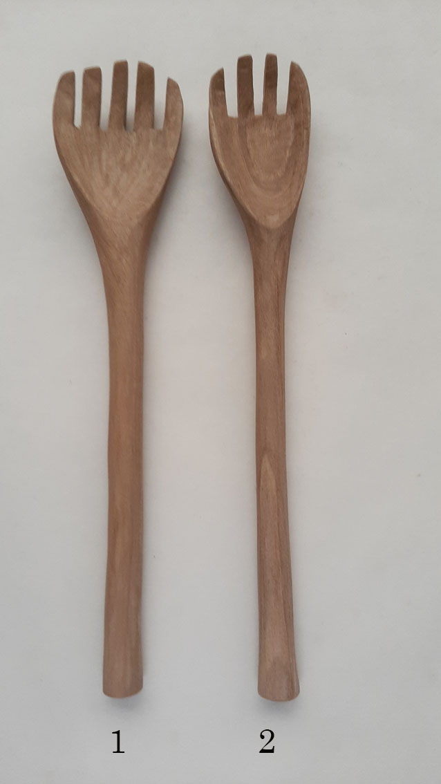 Cuchara tenedor madera nogal - Imagen 2