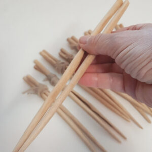 Palillos de madera de olivo