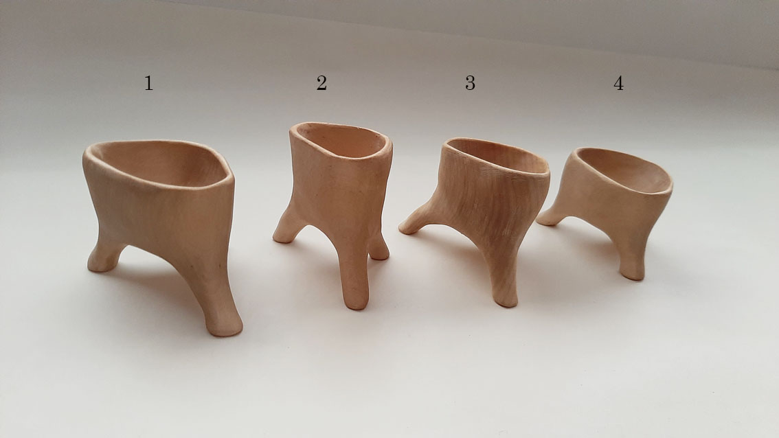 Salero trípode madera abedul - Imagen 3