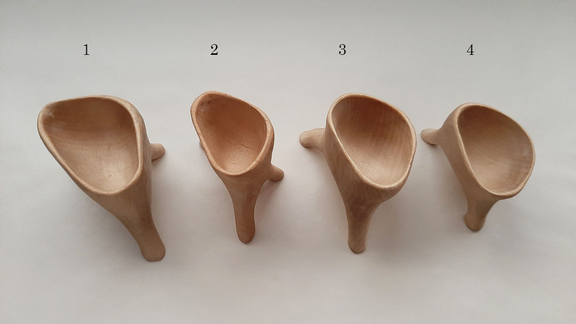Salero trípode madera abedul - Imagen 4