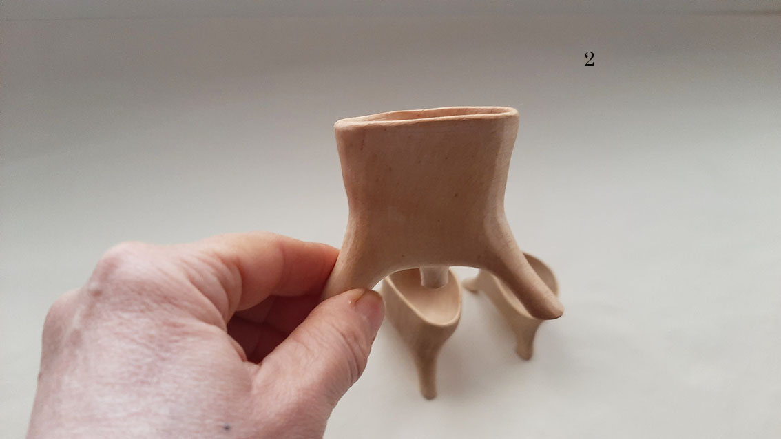 Salero trípode madera abedul - Imagen 8