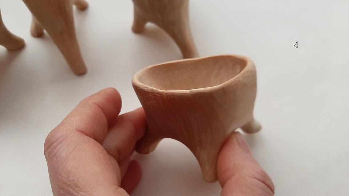 Salero trípode madera abedul - Imagen 10
