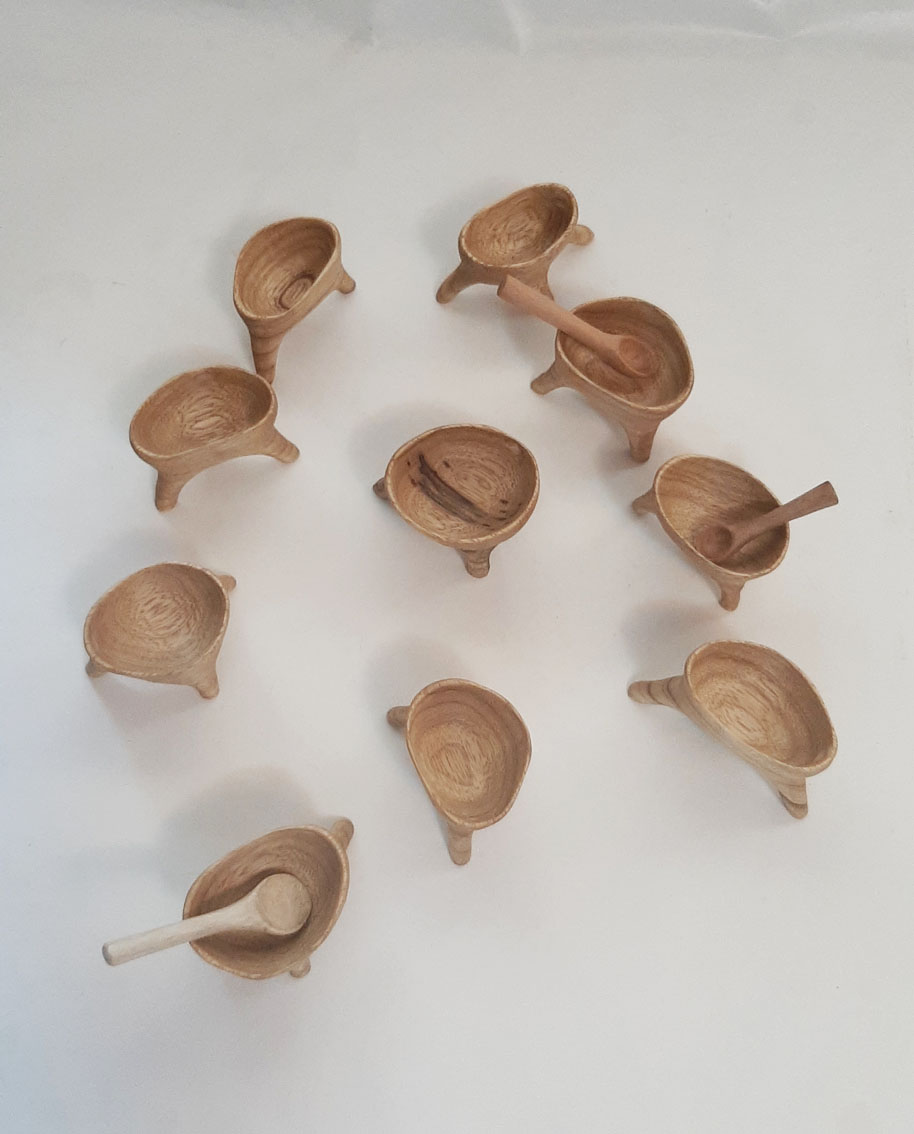 Salero trípode madera limba - Imagen 9