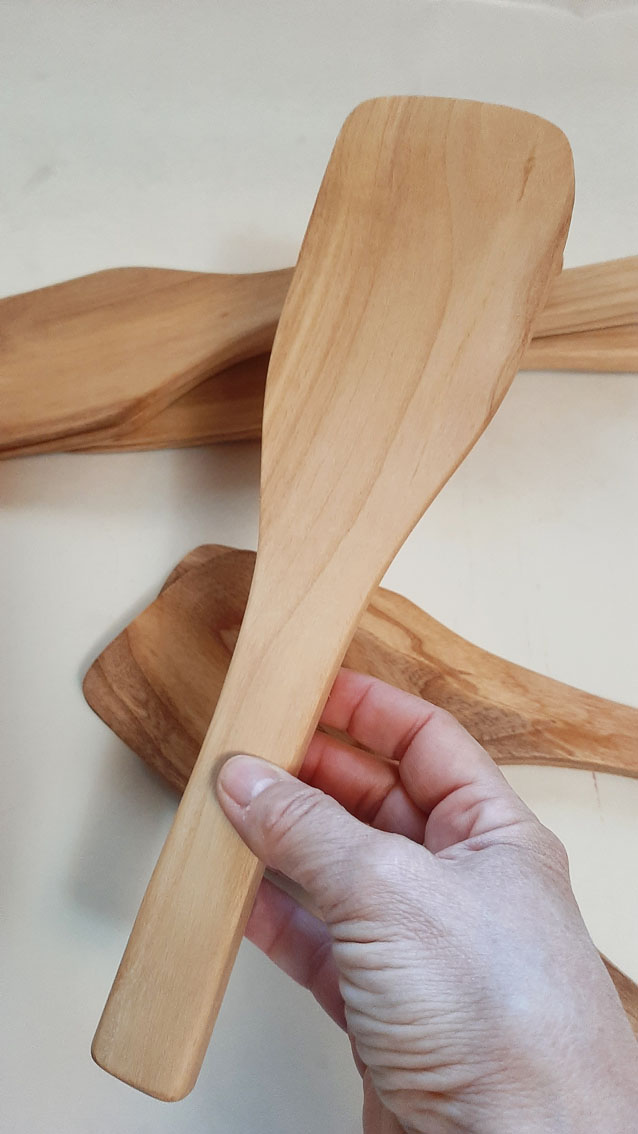 Espátula ancha madera castaño - Imagen 4