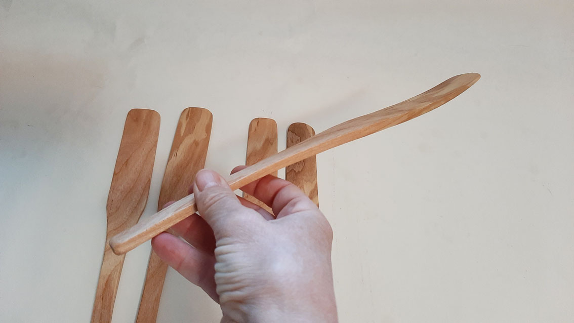 Espátula fina madera castaño - Imagen 6