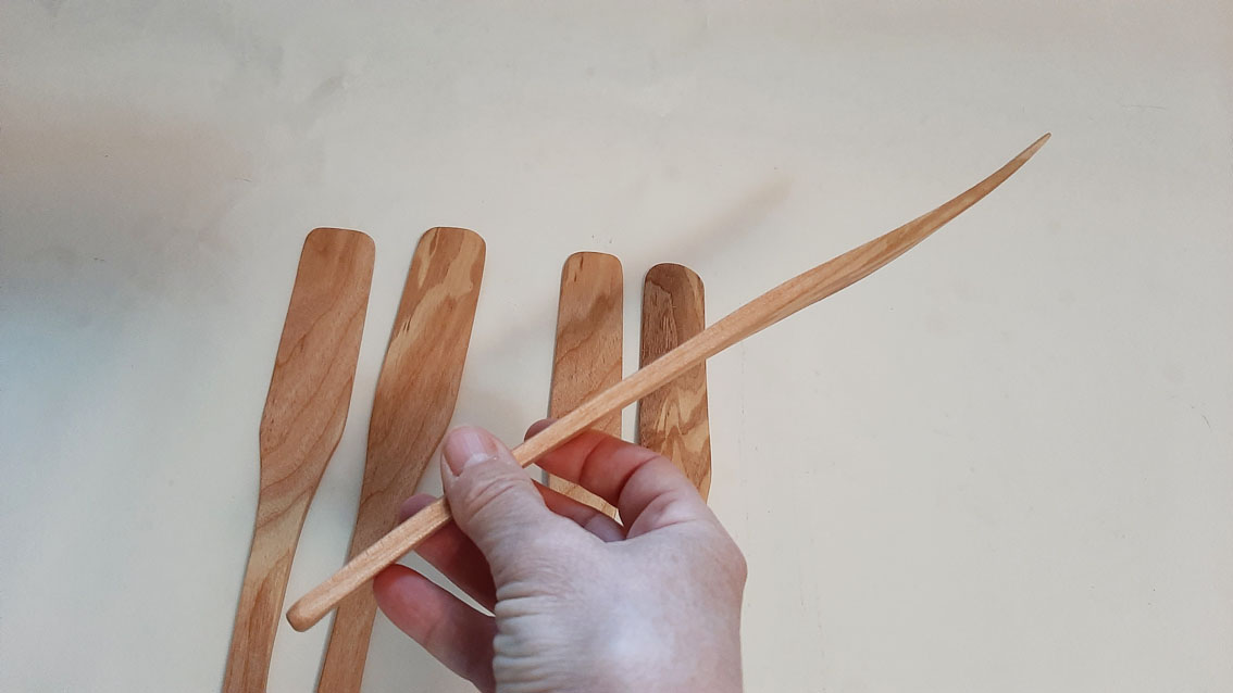 Espátula fina madera castaño - Imagen 7