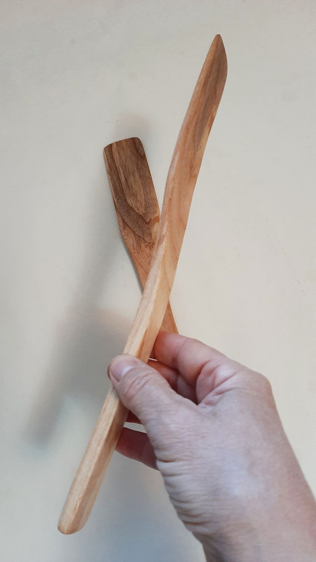 Espátula mediana madera castaño - Imagen 3