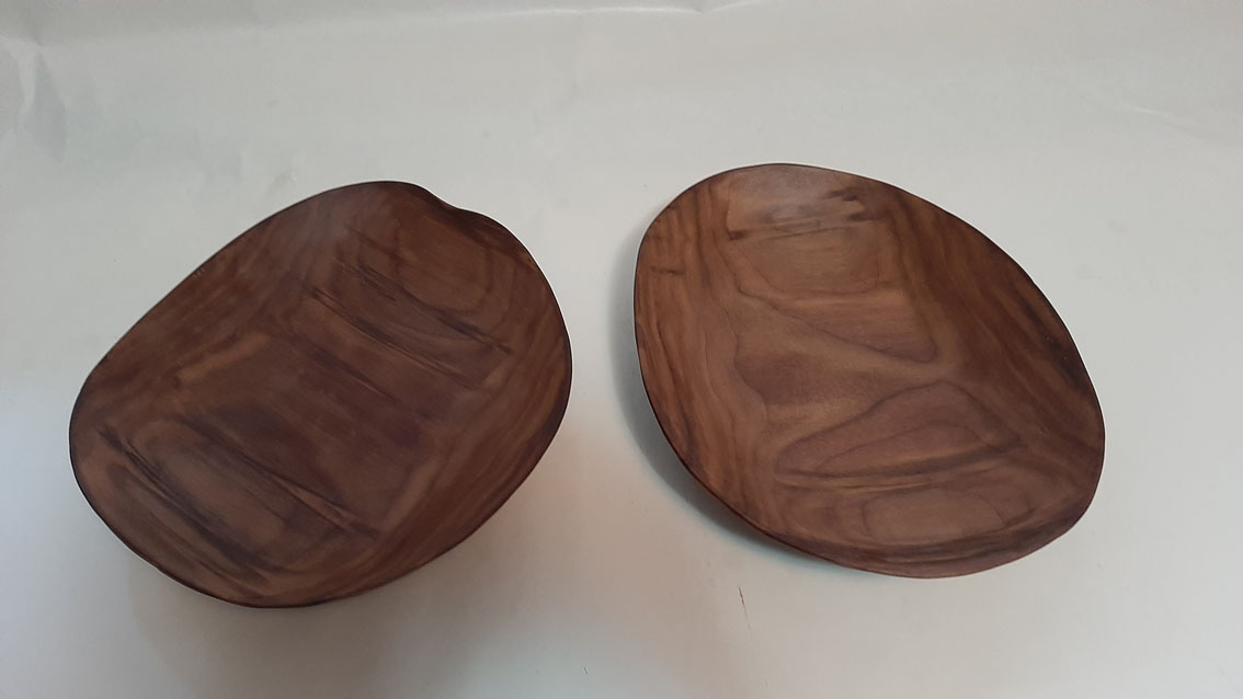 Plato grande madera nogal - Imagen 2