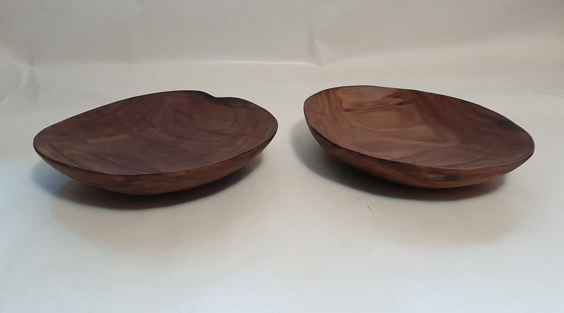 Plato grande madera nogal - Imagen 3