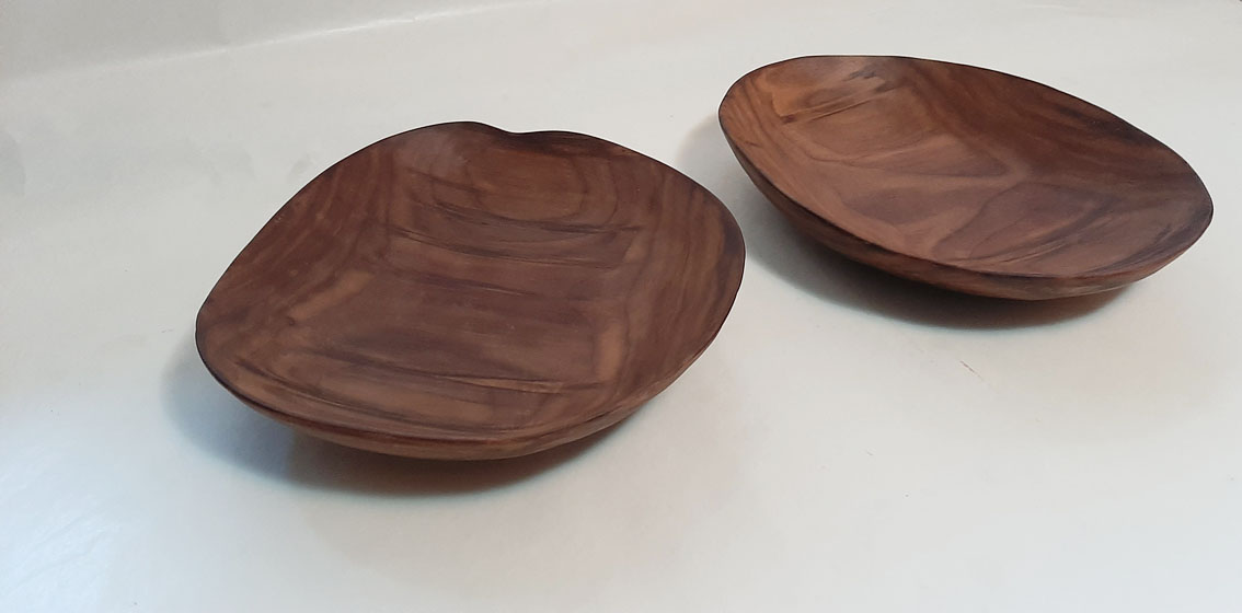 Plato grande madera nogal - Imagen 4