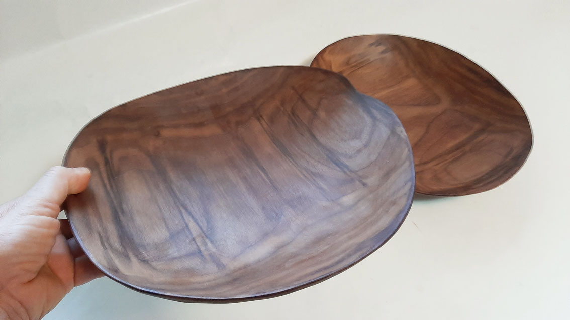 Plato grande madera nogal - Imagen 7