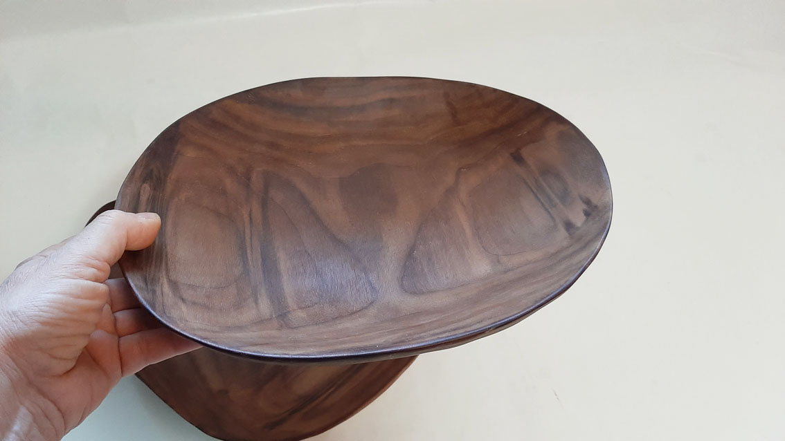 Plato grande madera nogal - Imagen 8