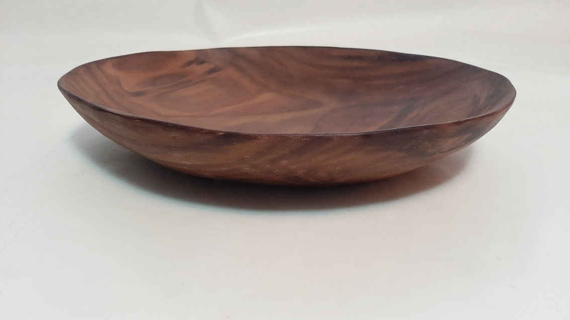 Plato grande madera nogal