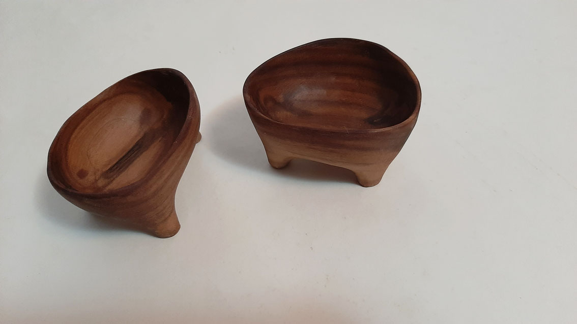 Trípode cuenco madera nogal - Imagen 8