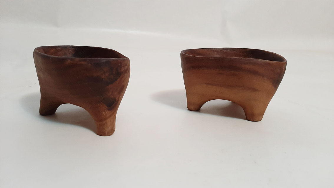 Trípode cuenco madera nogal - Imagen 6