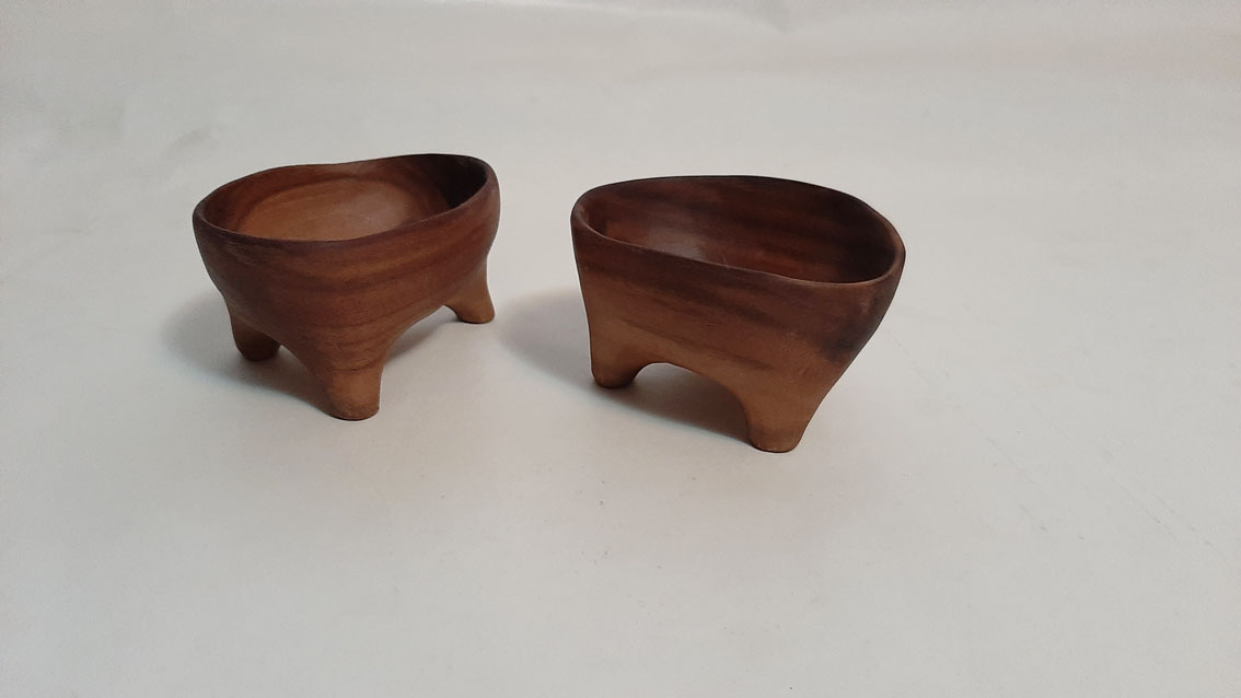 Trípode cuenco madera nogal - Imagen 7