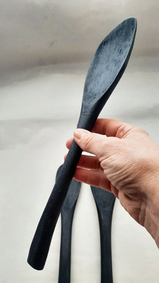 Espátula cuchara castaño negra. - Imagen 4