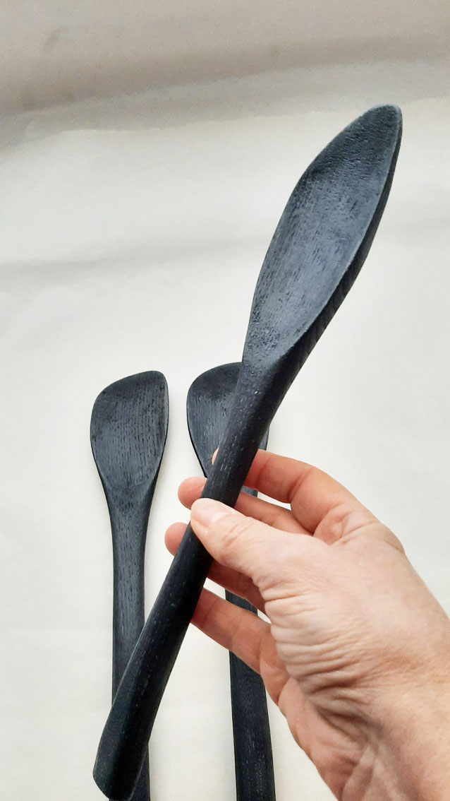 Espátula cuchara castaño negra. - Imagen 6