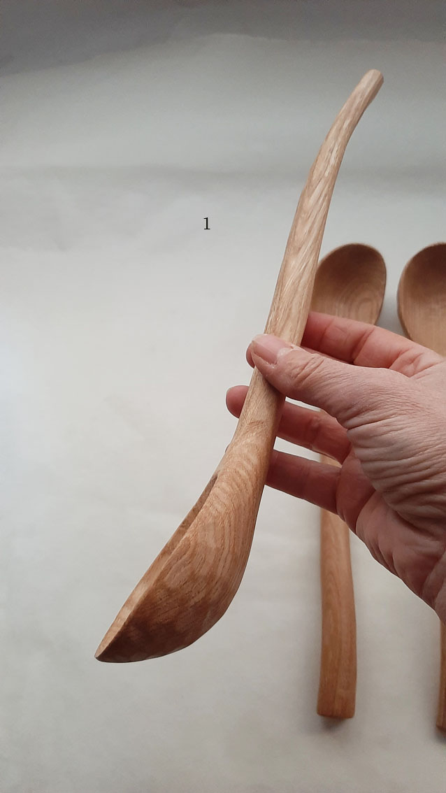 Cuchara curva madera castaño - Imagen 4