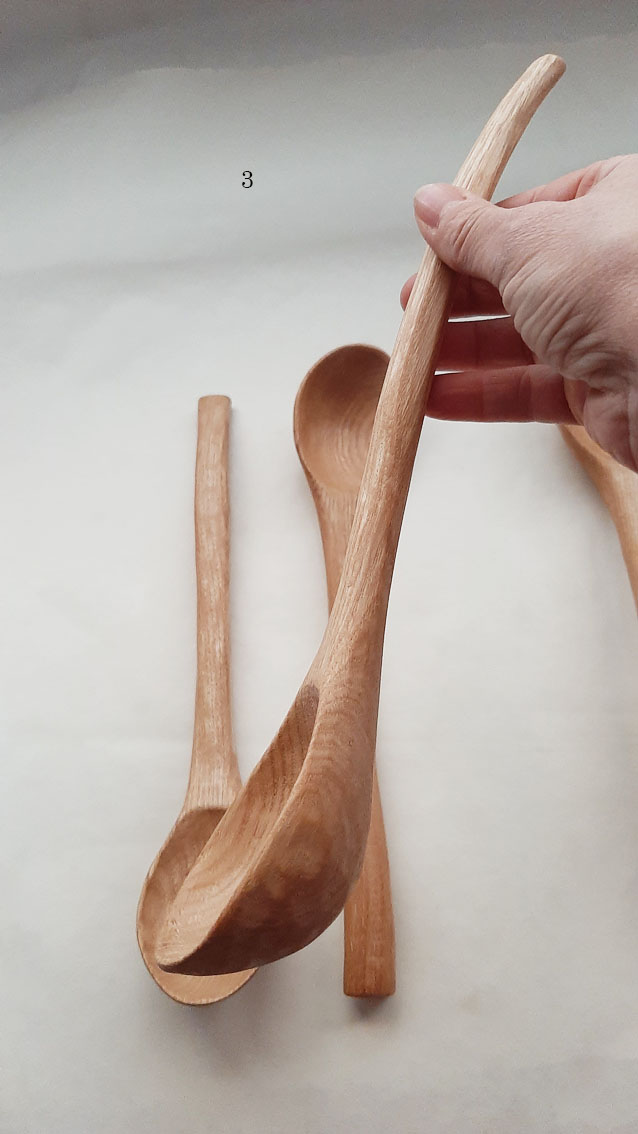 Cuchara curva madera castaño - Imagen 6