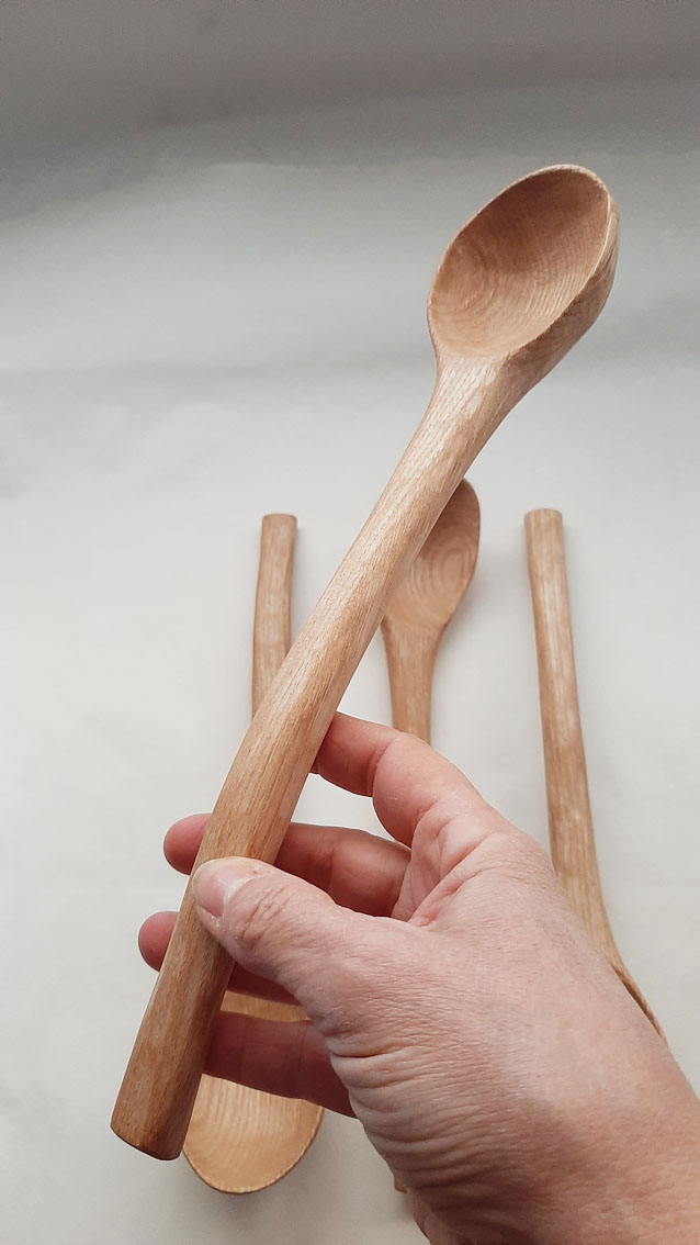 Cuchara curva madera castaño - Imagen 8