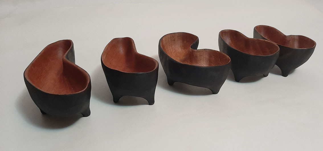 Cuenco coma madera caoba. A elegir