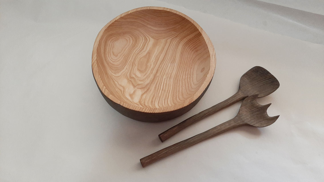Cuenco oval madera fresno - Imagen 3